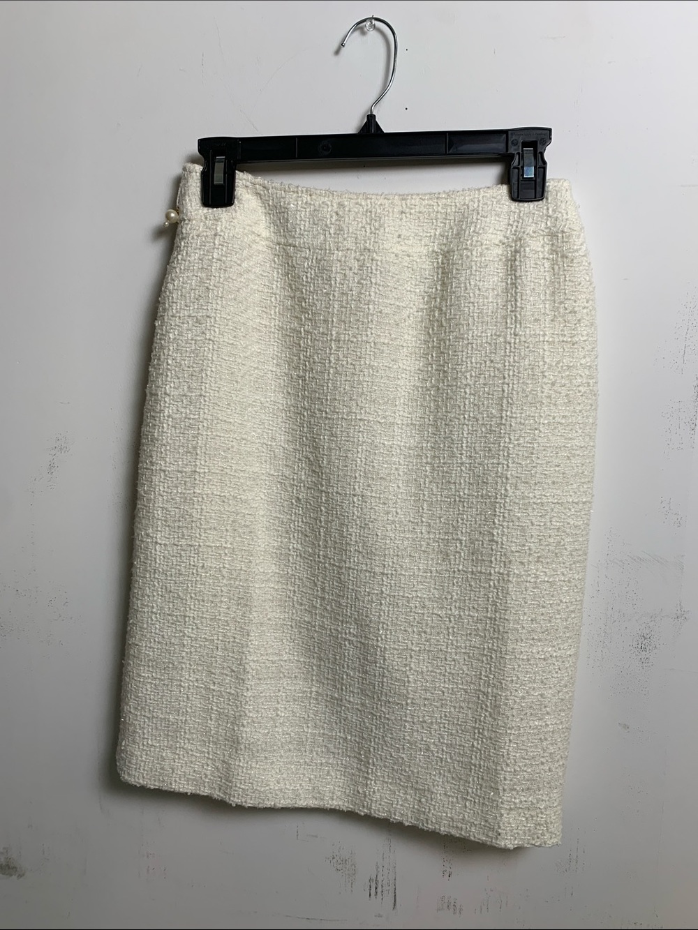 Tahari Cream Tweed Pencil Skirt